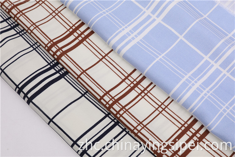 在库存软质斜纹纺织品印刷面料人造丝衫的衬衫织物